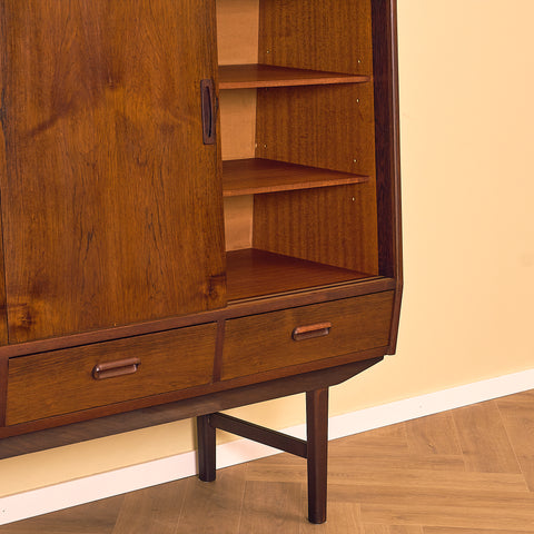 Danish highboard in dark teak