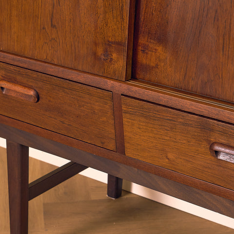 Danish highboard in dark teak