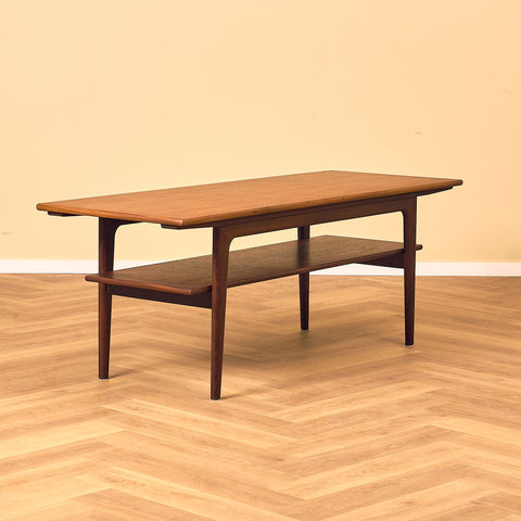 Swedish coffee table in teak and walnut