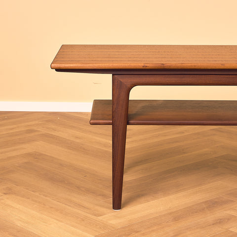 Swedish coffee table in teak and walnut