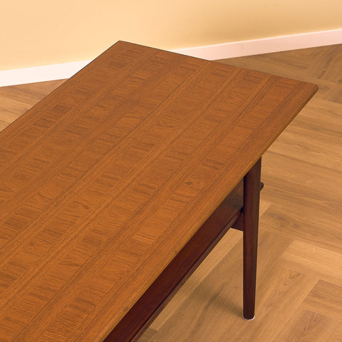 Swedish coffee table in teak and walnut