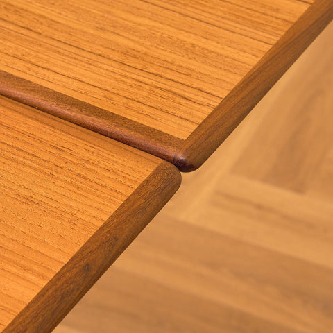 Swedish dining table in teak and oak