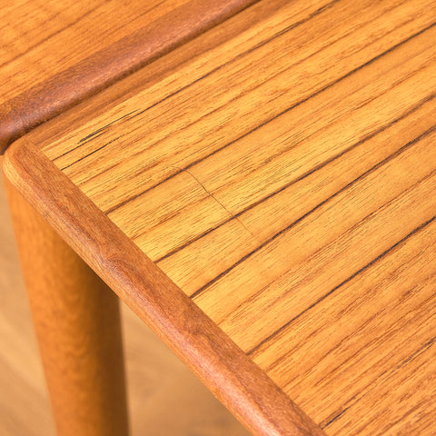 Swedish dining table in teak and oak