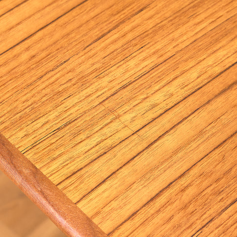 Swedish dining table in teak and oak