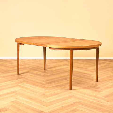Swedish round dining table in teak