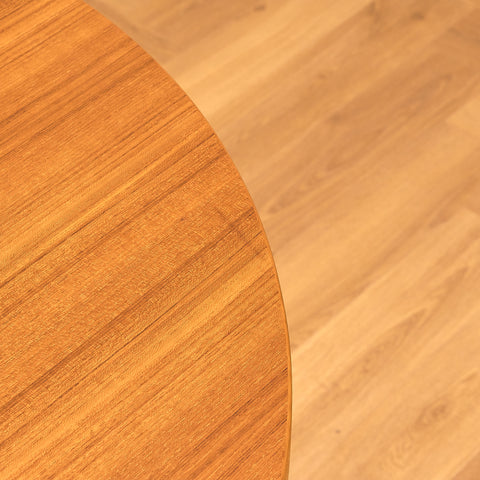 Swedish round dining table in teak