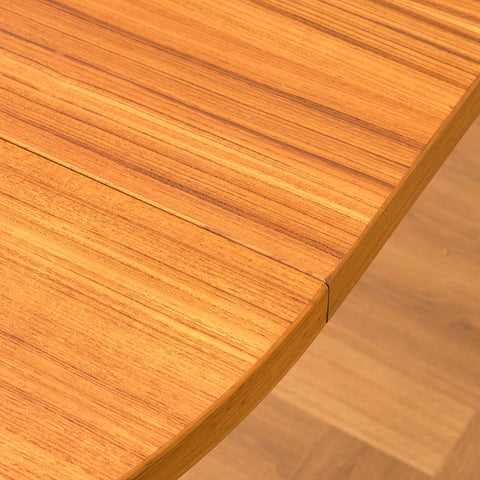 Swedish round dining table in teak