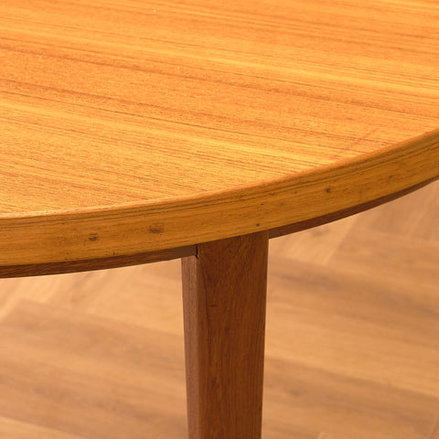 Swedish round dining table in teak