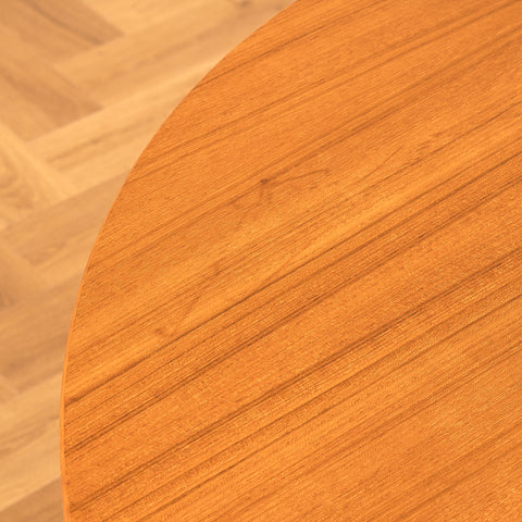 Swedish round dining table in teak
