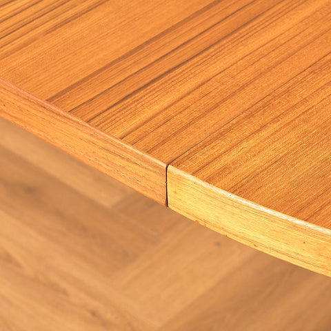 Swedish round dining table in teak