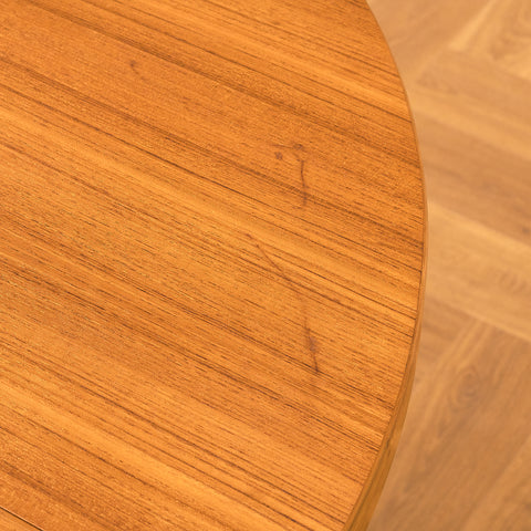 Swedish round dining table in teak