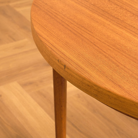 Swedish round dining table in teak