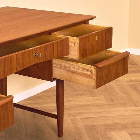 Danish writing desk in teak