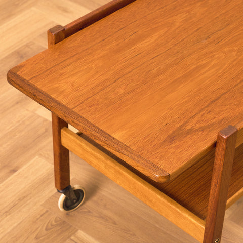 Swedish serving trolley in teak
