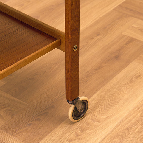 Swedish serving trolley in teak