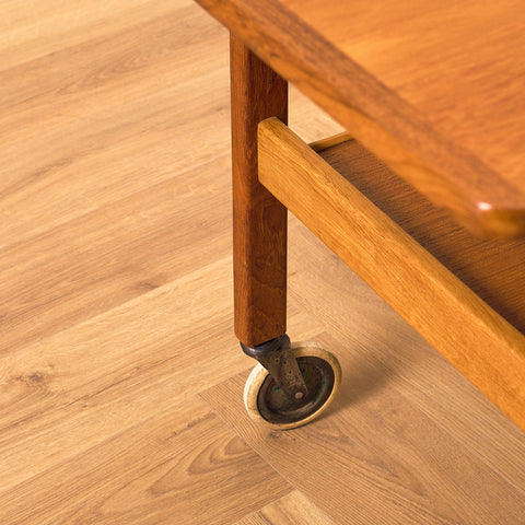 Swedish serving trolley in teak