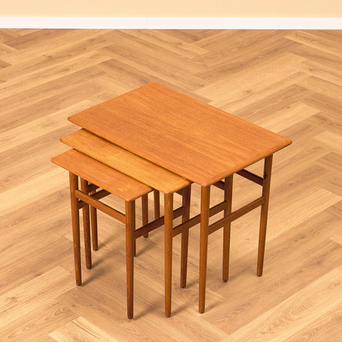 Danish set of nest of tables in teak