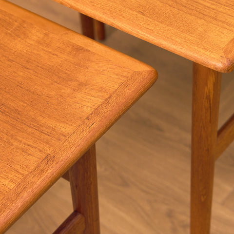 Danish set of nest of tables in teak