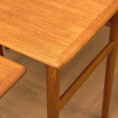 Danish set of nest of tables in teak