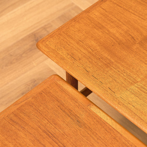 Danish set of nest of tables in teak