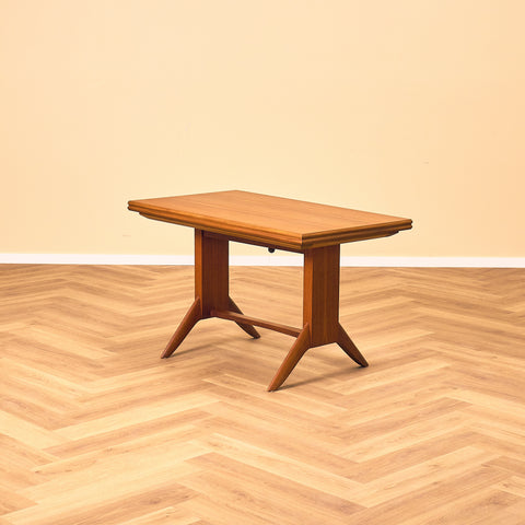 German extendable coffee table/dining table in teak by Wilhelm Renz