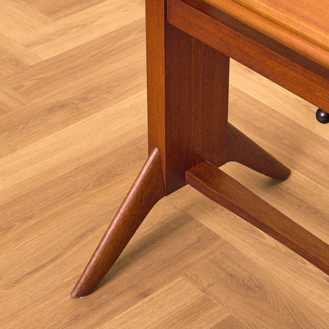 German extendable coffee table/dining table in teak by Wilhelm Renz
