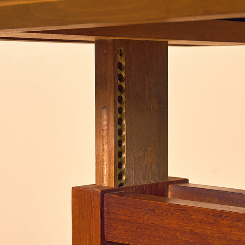 German extendable coffee table/dining table in teak by Wilhelm Renz