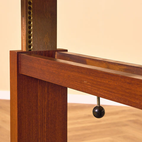German extendable coffee table/dining table in teak by Wilhelm Renz