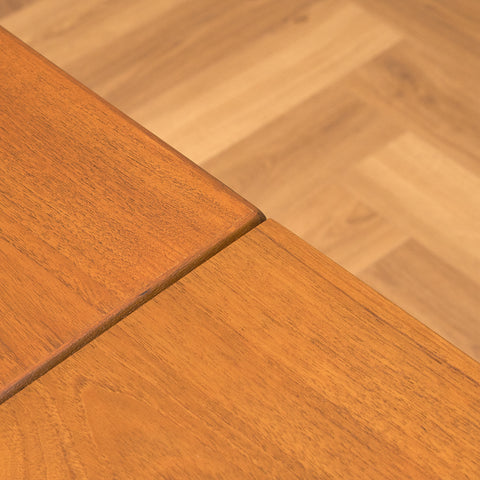 Danish square dining table in teak by Brdr Furbo