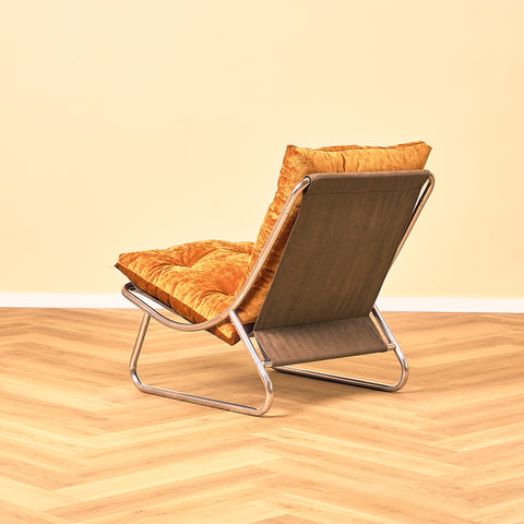 Mid-century armchair in chrome