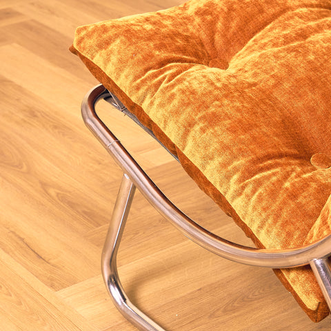 Mid-century armchair in chrome
