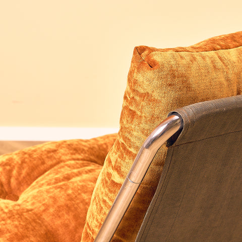 Mid-century armchair in chrome