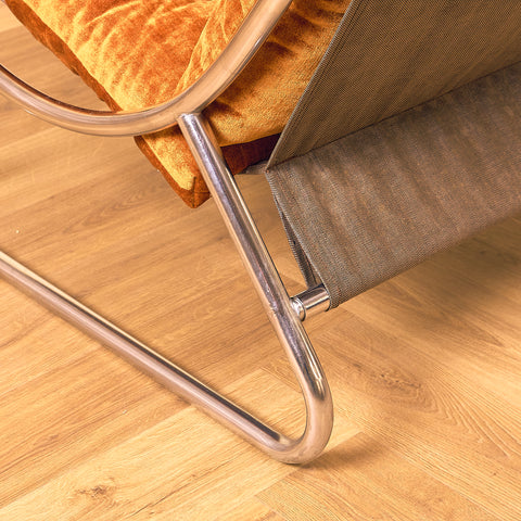 Mid-century armchair in chrome