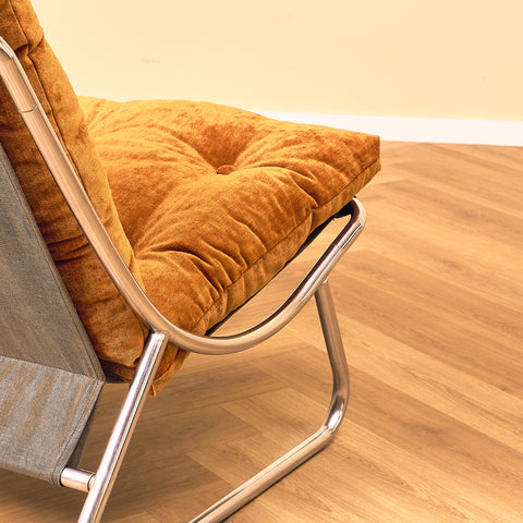 Mid-century armchair in chrome