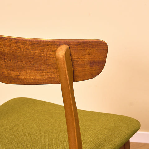 Danish dining chairs in teak & beech by Findahl, model 'Mosbøl'