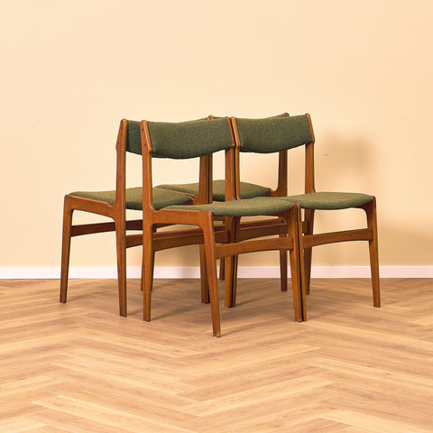 Danish set of 5 dining chairs by Erik Buch for Nova Stolefabrik