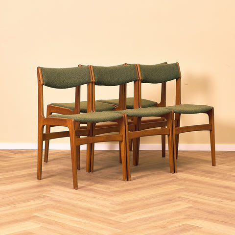 Danish set of 5 dining chairs by Erik Buch for Nova Stolefabrik