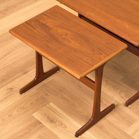 Danish set of nest of tables in teak by Kai Kristiansen for Vildbjerg Mobelfabrik
