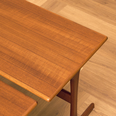 Danish set of nest of tables in teak by Kai Kristiansen for Vildbjerg Mobelfabrik