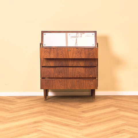 Danish chest of drawers / dressing table in Santos rosewood