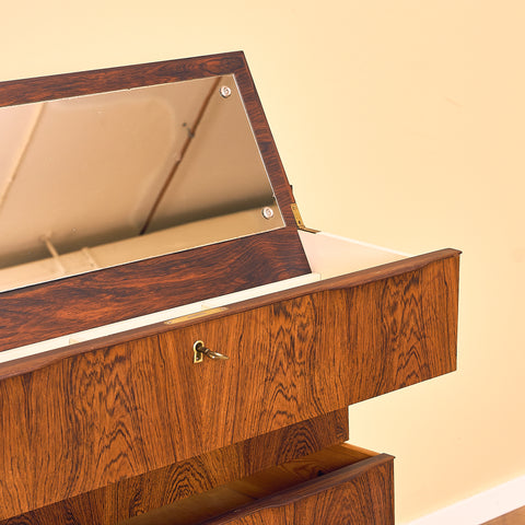 Danish chest of drawers / dressing table in Santos rosewood