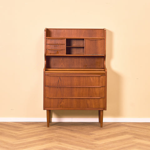 Danish secretary in teak by Erik Petersen for E.P. Møbler