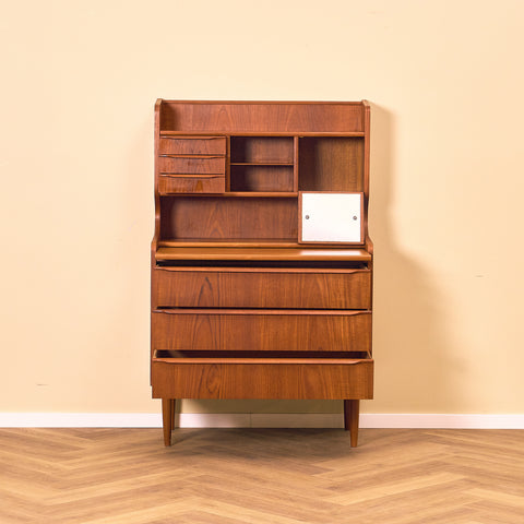 Danish secretary in teak by Erik Petersen for E.P. Møbler
