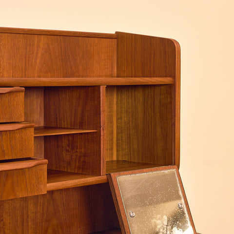 Danish secretary in teak by Erik Petersen for E.P. Møbler