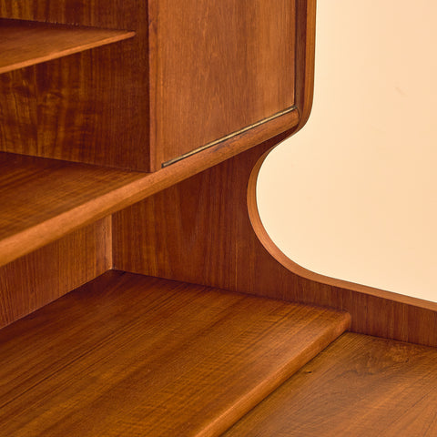 Danish secretary in teak by Erik Petersen for E.P. Møbler