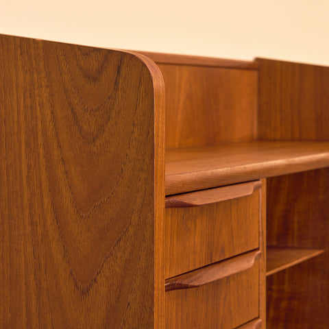 Danish secretary in teak by Erik Petersen for E.P. Møbler