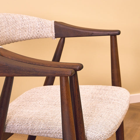 Danish dining armchairs in walnut 'model 213' by Thomas Harlev for Farstrup