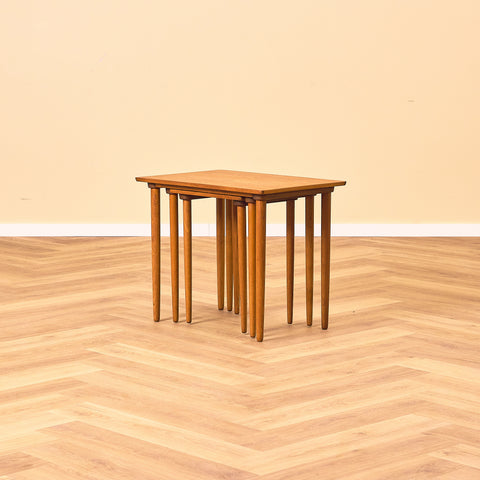 Swedish set of nest of tables in teak