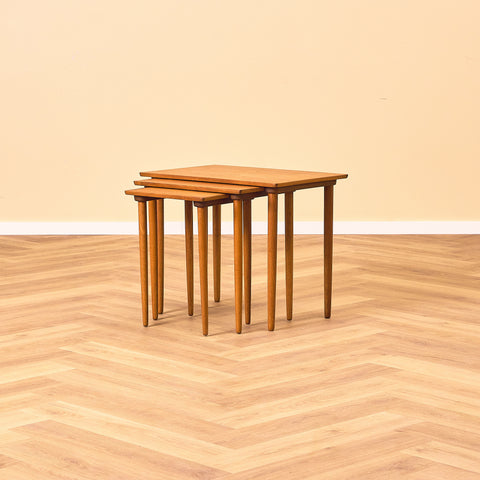 Swedish set of nest of tables in teak
