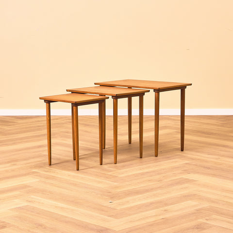 Swedish set of nest of tables in teak